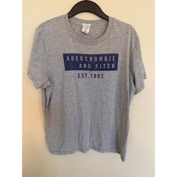 Abercrombie & Fitch Other - Abercrombie & Fitch Mens Muscle Fit Graphic T-Shirt Grey Blue EST 1892 XXL